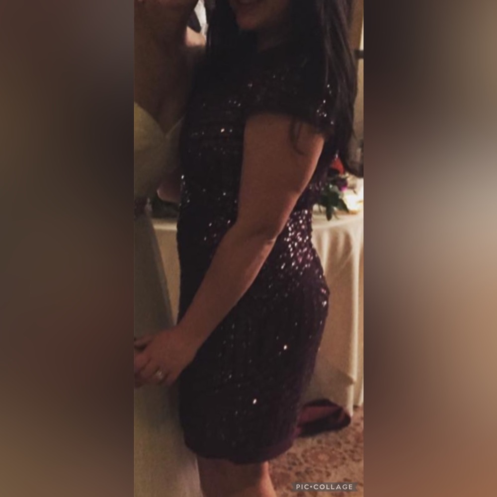 Purple sequin dress